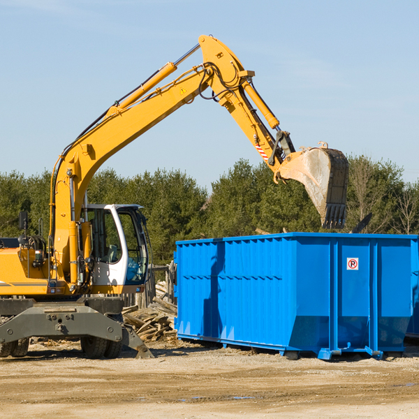 what size residential dumpster rentals are available in Underhill VT